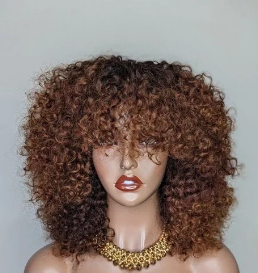 Boss lady-Glueless Luxury 100% Malaysian human hair Kinky curly lace wig