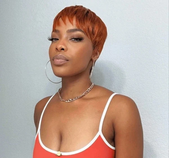 Scorpio-Glueless transparent 100% human hair short cut pixie wig