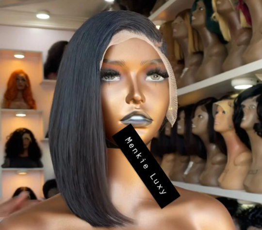 Bribri - 13"4 pixie transparent 100% human hair lace side short cut wig