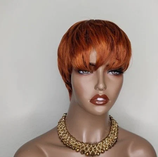 Scorpio-Glueless transparent 100% human hair short cut pixie wig