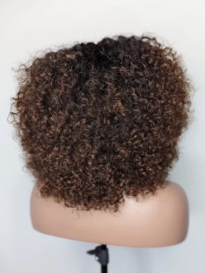 Boss lady-Glueless Luxury 100% Malaysian human hair Kinky curly lace wig