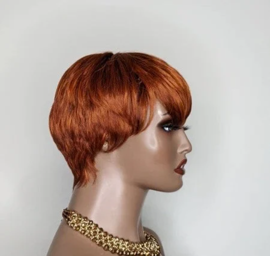 Scorpio-Glueless transparent 100% human hair short cut pixie wig