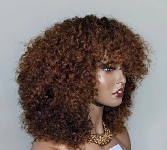 Boss lady-Glueless Luxury 100% Malaysian human hair Kinky curly lace wig
