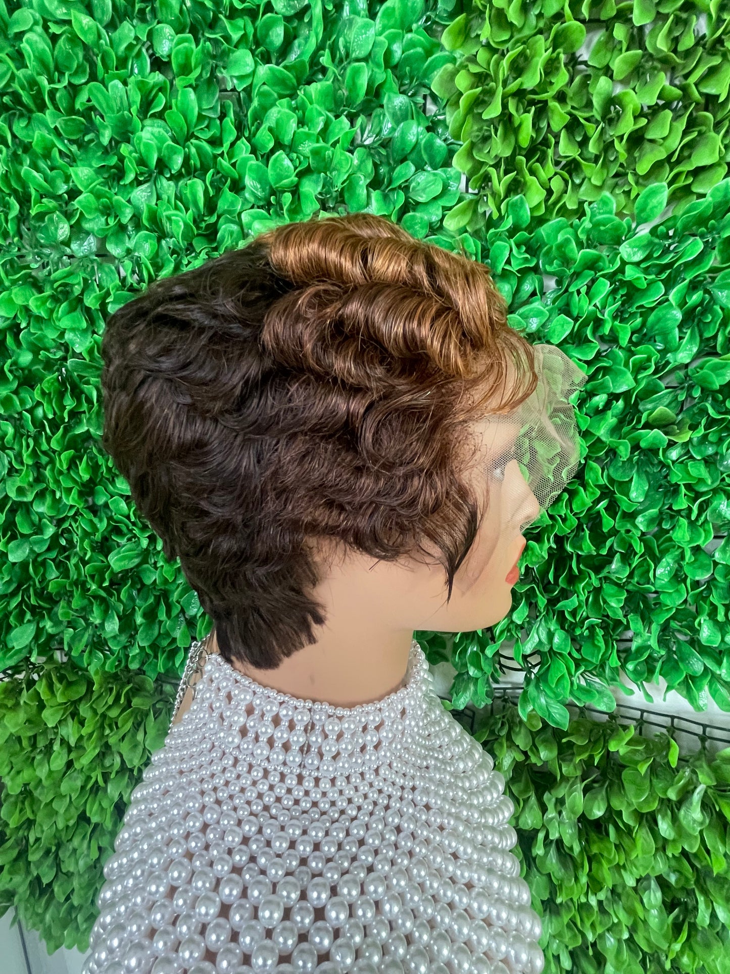 Sheri 13"4 frontal transparent lace pixie wig-6" - Menkie Luxy