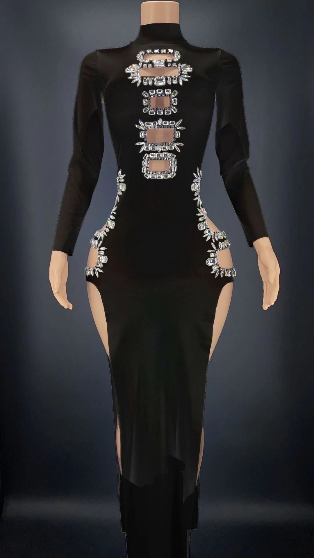 Slit Dress-Party Dress - Menkie Luxy