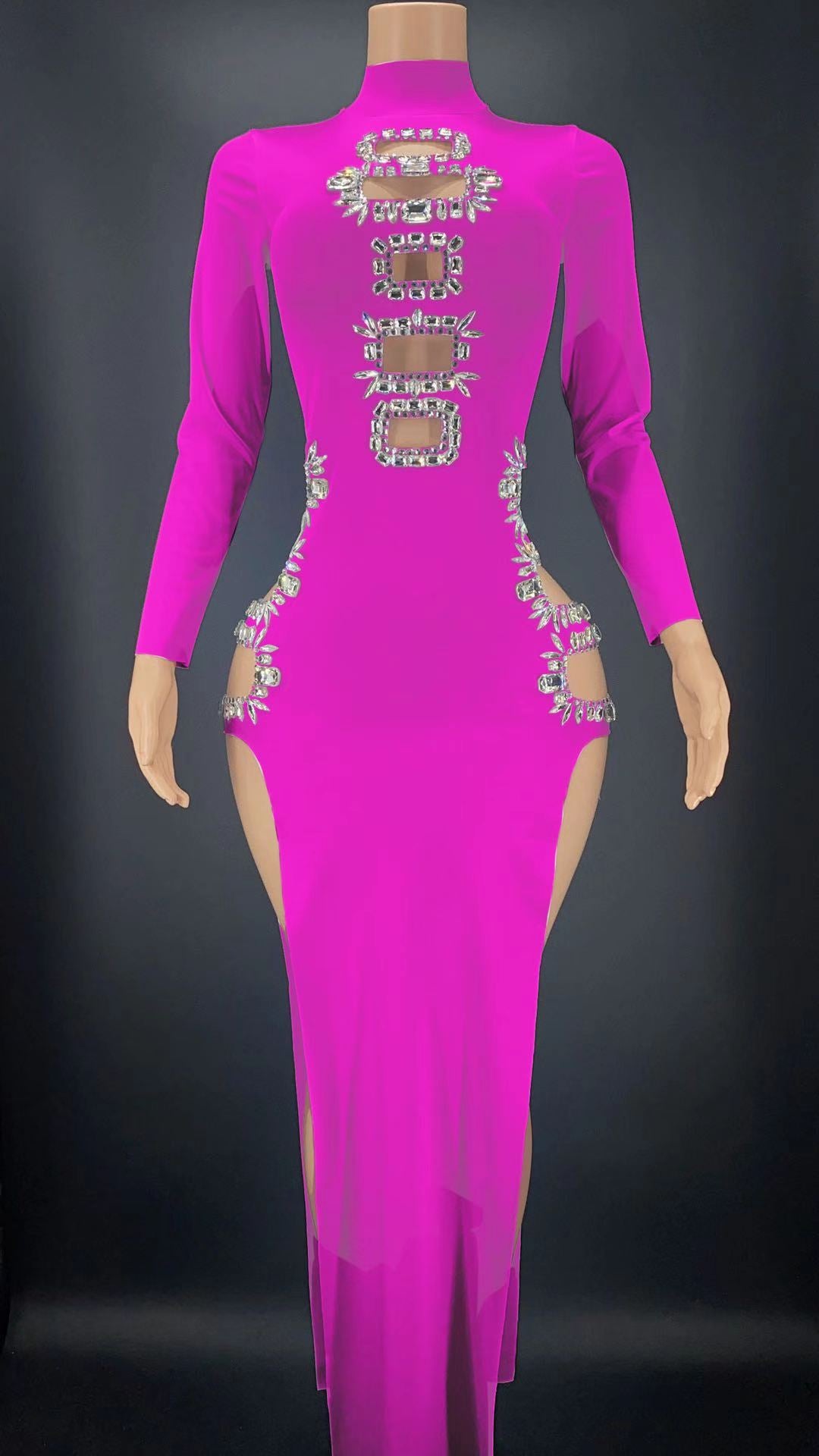 Slit Dress-Party Dress - Menkie Luxy