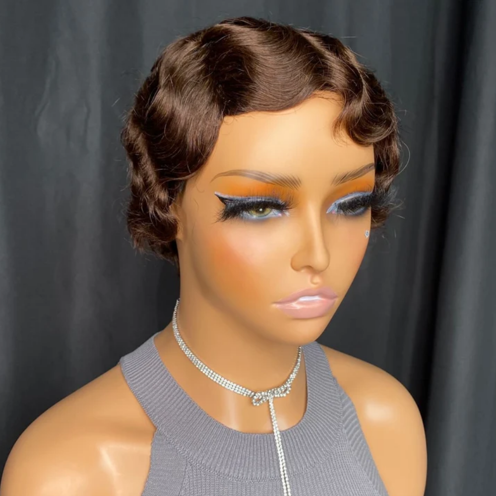Front Glueless pixie wig-6" - Menkie Luxy
