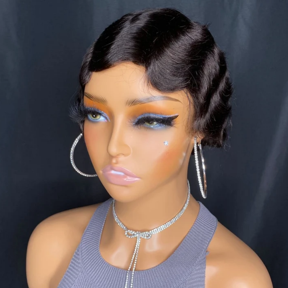 Front Glueless pixie wig-6" - Menkie Luxy
