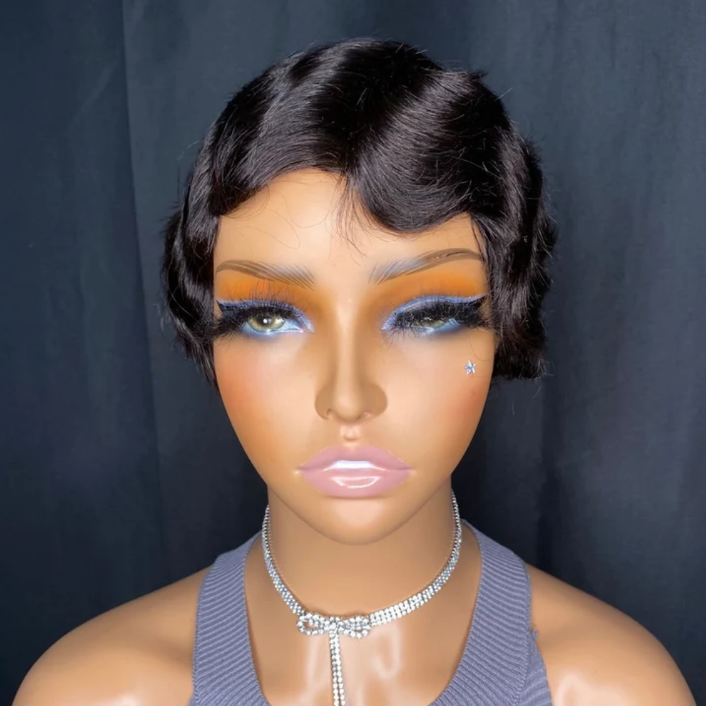 Front Glueless pixie wig-6" - Menkie Luxy