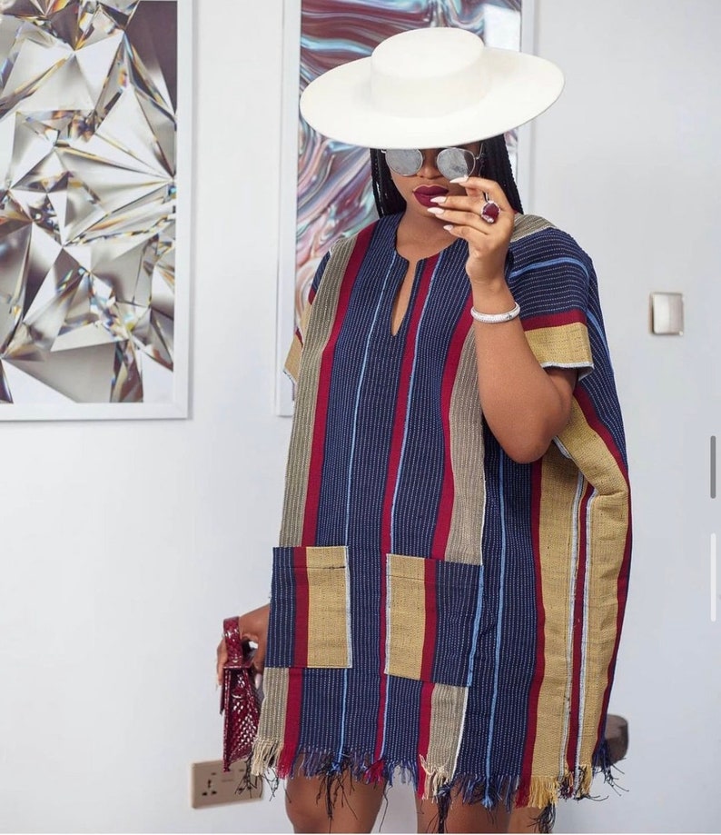 100% Boubou African Dress high quality handmade with high image 5
