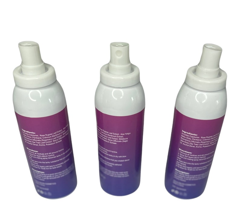 100% WIG LACE MELTING spray. 2 in 1. It helps secure lace wig image 2