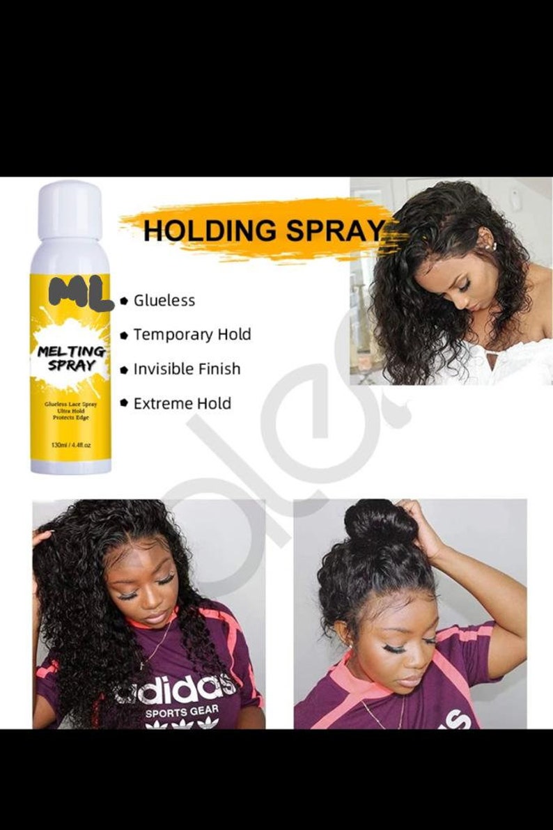 100% WIG LACE MELTING spray. 2 in 1. It helps secure lace wig image 3