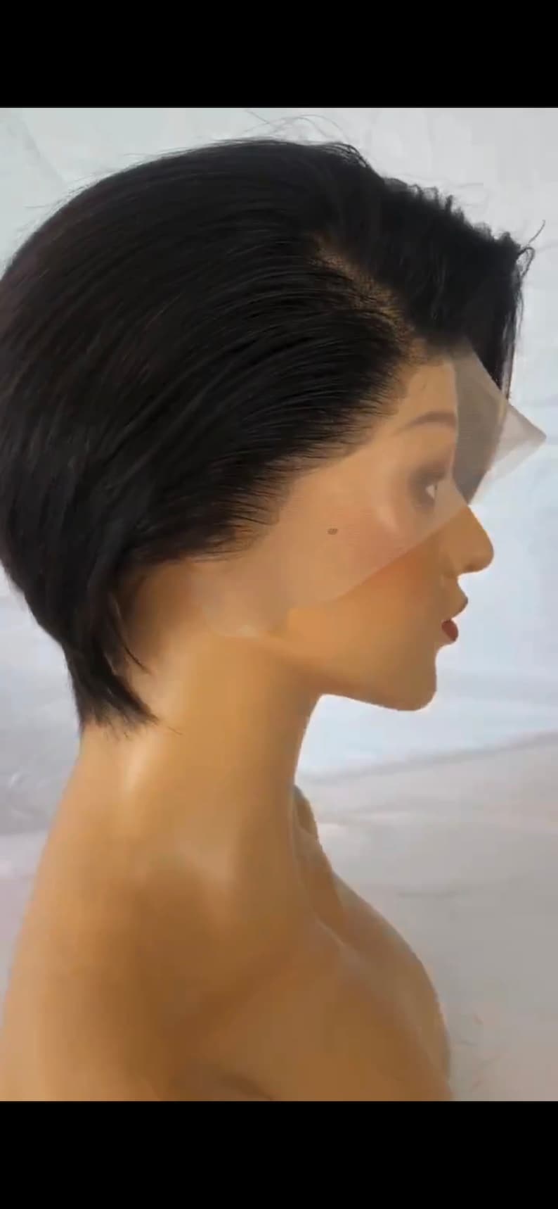 Creme De La Creme pixie black wig image 2