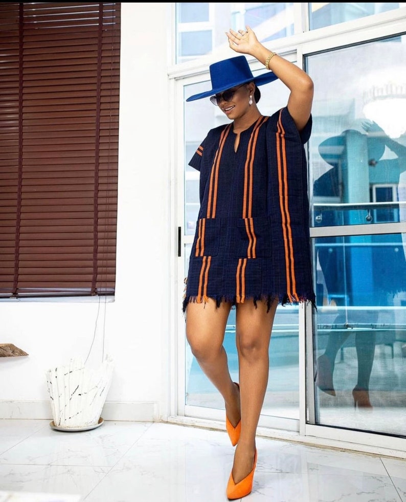100% Boubou African Dress high quality handmade with high image 2
