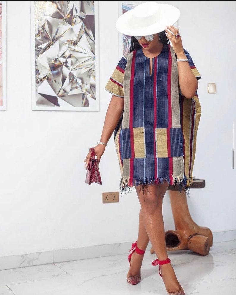 100% Boubou African Dress high quality handmade with high Multi color Boubou