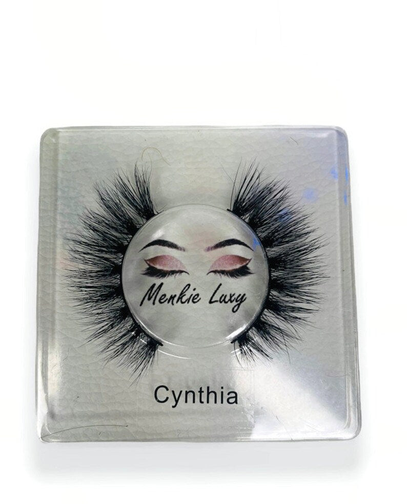 100% Silk fluffy lashes.Reusable up to 30 wears with proper Cynthia,18mm