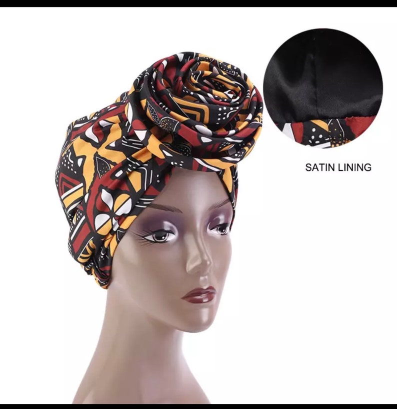 100% authentic African Head wrap Head Bandana Perfect for Yellow