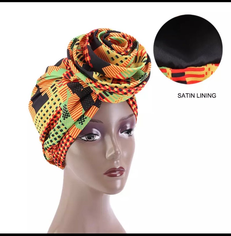 100% authentic African Head wrap Head Bandana Perfect for Kente