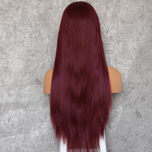 Burgundy-Futura high quality Super Soft fiber frontal wig