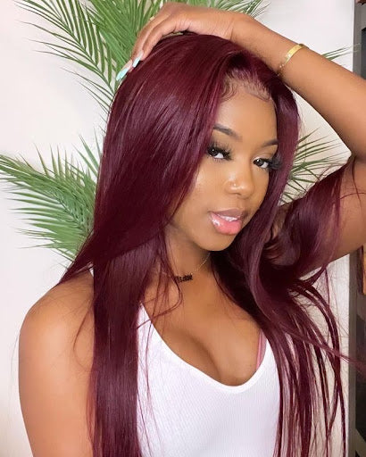 Burgundy-Futura high quality Super Soft fiber frontal wig