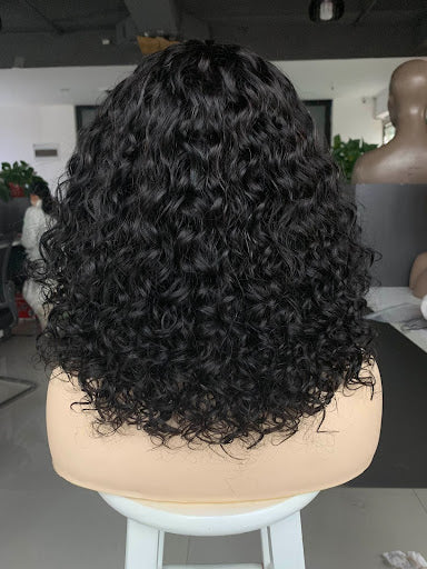 Tina closure deep curl glue-less wig - Menkie Luxy