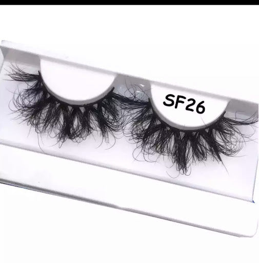 Diva-1 pairs, 25mm Mink Reusable Eyelashes Fluffy-Super Wispy - Menkie Luxy