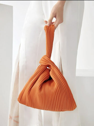 Minimalist Ribbed Novelty Bag PU LEATHER BAG