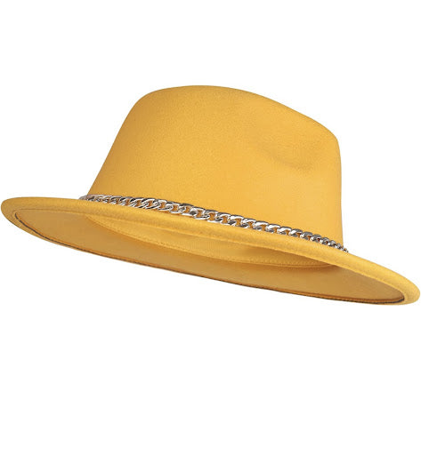 Trendy Fedora Hats for Men & Women Wide Brim Felt Hat Dress Panama Hat Two Tone Fedora