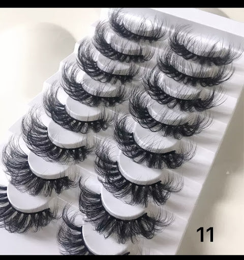 swaggalicious-8 pairs, 25mm False Dramatic Eyelashes Fluffy - Menkie Luxy