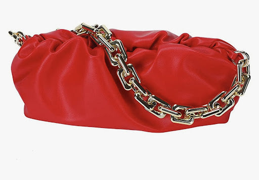Title: Shoulder Bag for Women,Small Leather Handbag Purse,Gold Chain Clutch