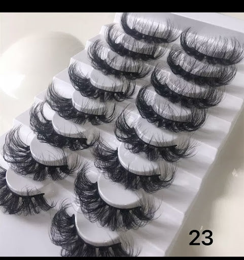swaggalicious-8 pairs, 25mm False Dramatic Eyelashes Fluffy - Menkie Luxy