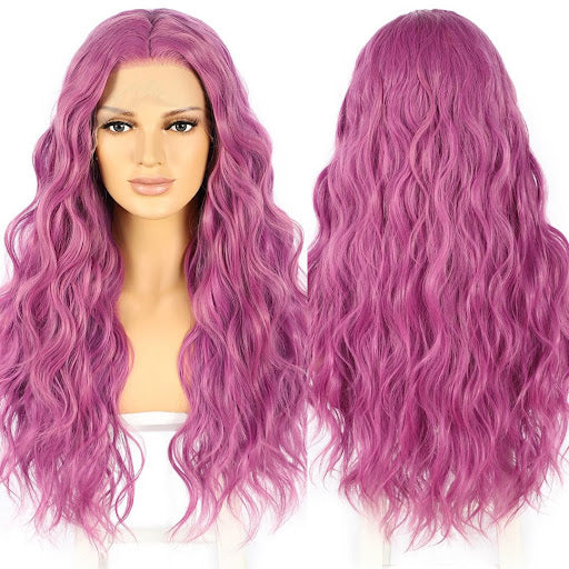 Violet; Regular Fiber high quality Super Soft fiber 13”3 synthetic frontal wig