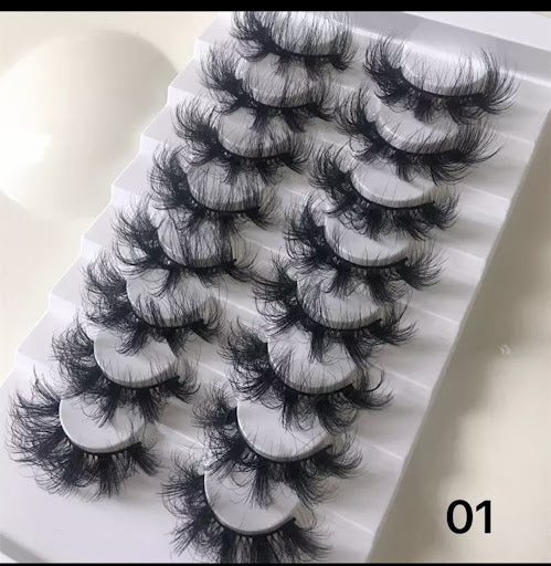 swaggalicious-8 pairs, 25mm False Dramatic Eyelashes Fluffy - Menkie Luxy