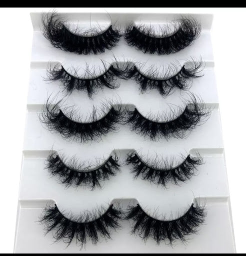 swaggalicious-8 pairs, 25mm False Dramatic Eyelashes Fluffy - Menkie Luxy