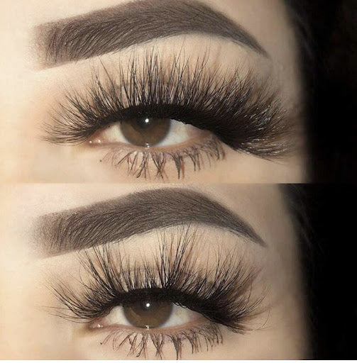 casablanca -25MM Lashes Mink Fluffy Long False Eyelashes 10 Pairs Variety Mixed Styles Dramatic Thick Volume Wispy(DA) - Menkie Luxy