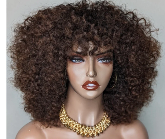 Boss lady-Glueless Luxury 100% Malaysian human hair Kinky curly lace wig