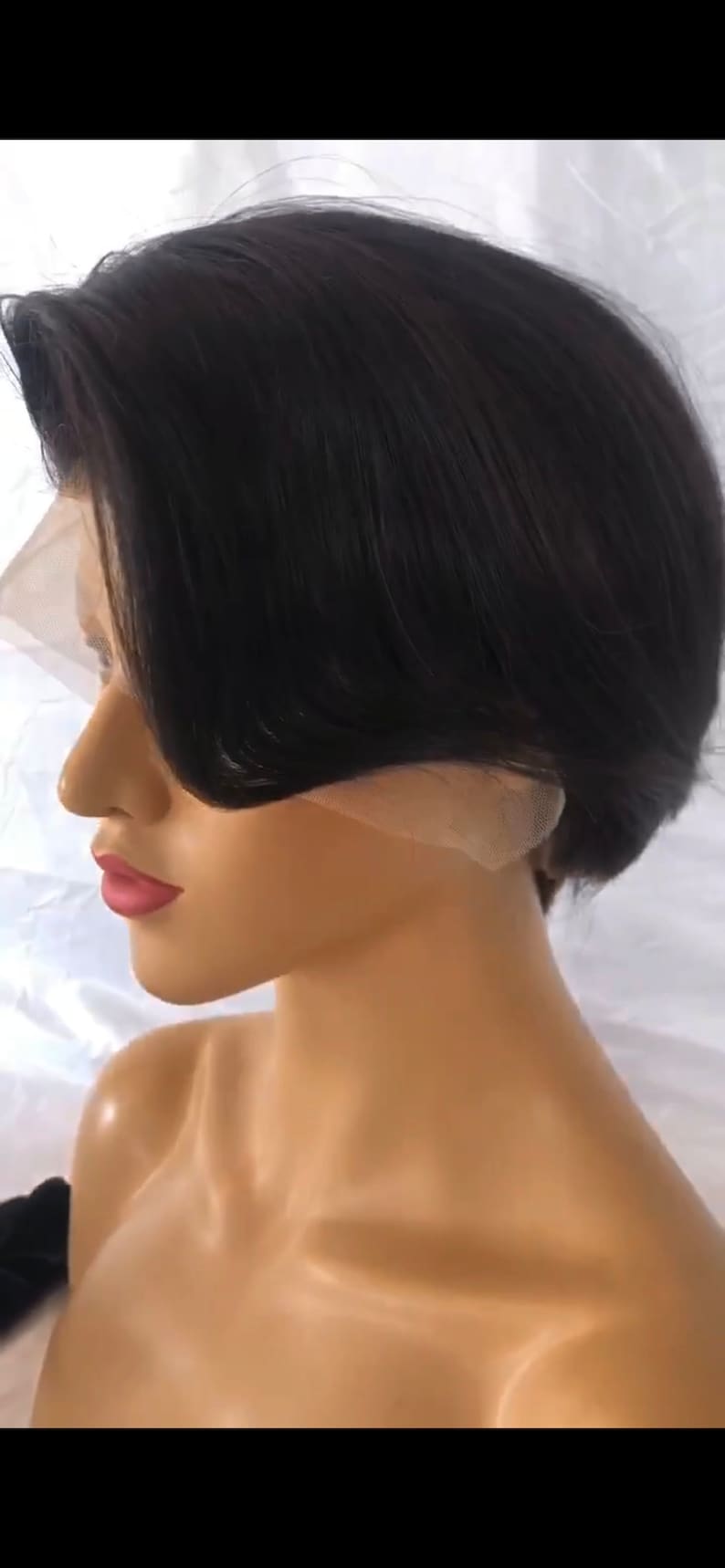 Creme De La Creme pixie black wig image 3