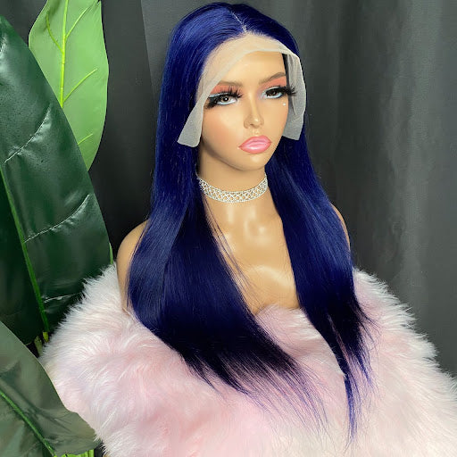13”4 transparent lace straight frontal wig, 20"