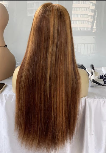 Jeriat- 13"4 transparent frontal lace straight wig - Menkie Luxy